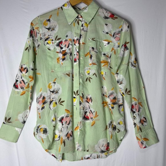 Lauren Ralph Lauren Women's Floral Print Button Down Size‎ SP - Picture 1 of 6